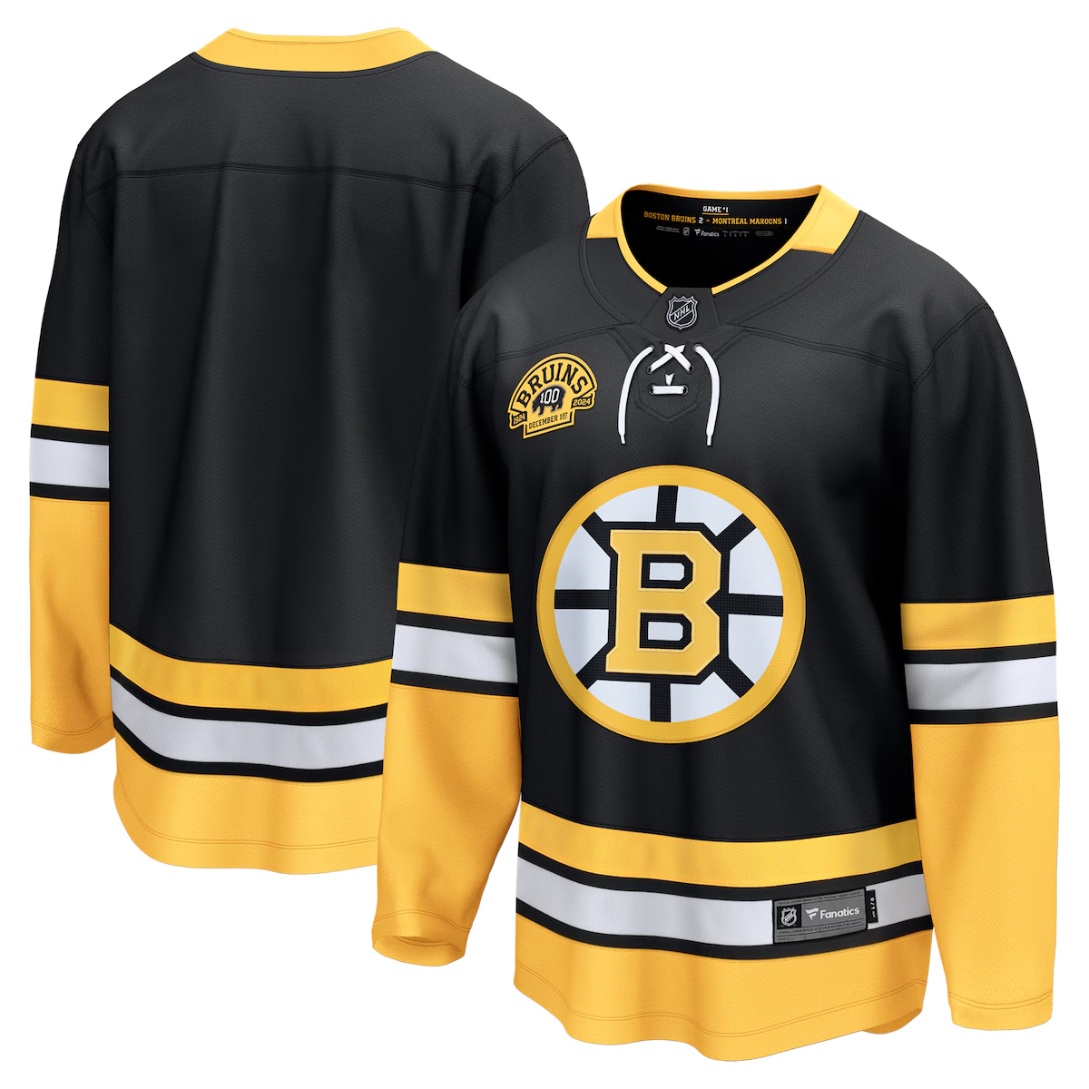Men's Boston Bruins Fanatics Black Alternate Breakaway Blank Jersey
