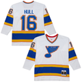 Men's St. Louis Blues Brett Hull Mitchell & Ness White 1990-91 Power Play Jersey