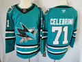 Men's San Jose Sharks Macklin Celebrini Green Player Game jersey