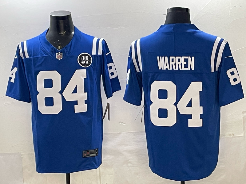 Men's Indianapolis Colts Tyler Warren Royal Game Jersey