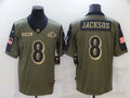 Men's Baltimore Ravens Lamar Jackson Brown Player Game Jersey