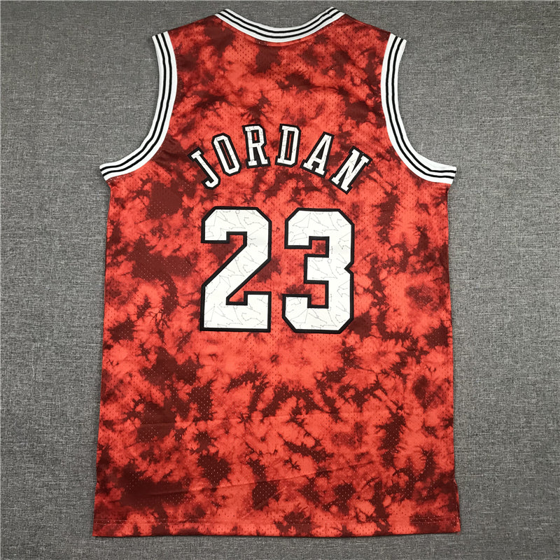 Men's Chicago Bulls Michael Jordan Red Galaxy Swingman Jersey