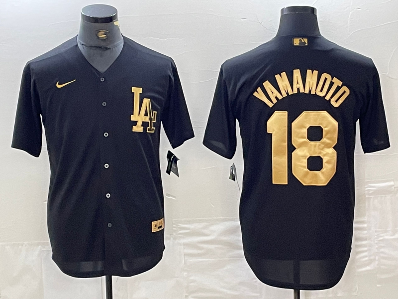 Men's Los Angeles Dodgers Yoshinobu Yamamoto Black Limited Player Jersey