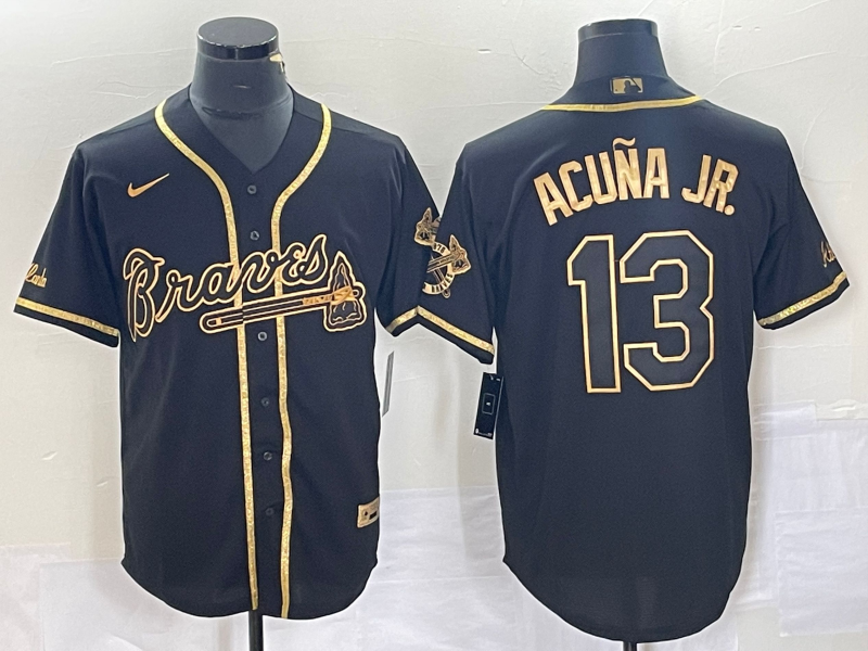 Men's Atlanta Braves Ronald Acuna Jr. Black Replica Player Jersey