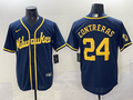Men's Milwaukee Brewers William Contreras Navy Replica Player Jersey