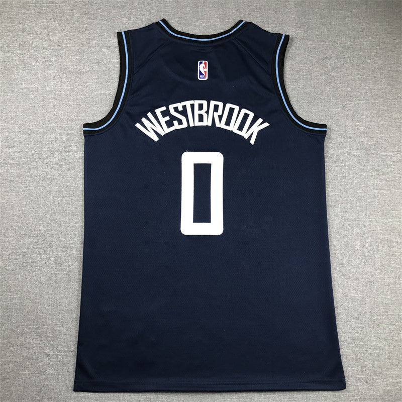 Men's LA Clippers Russell Westbrook Navy 2023/24 Swingman Jersey - City Edition