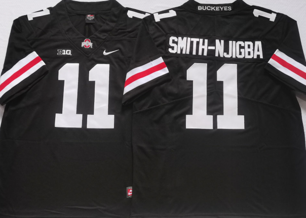 Men's Ohio State Buckeyes Jaxon Smith-Njigba Black Player Game Jersey