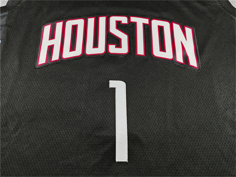 Men's Houston Rockets Amen Thompson Black Swingman Jersey - Statement Edition