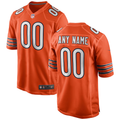 Men's Chicago Bears Orange Alternate Custom Game Jersey