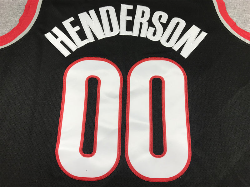 Men's Portland Trail Blazers Scoot Henderson Black 2023 NBA Draft Swingman Jersey - Icon Edition