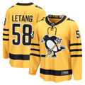 Men's Pittsburgh Penguins Kris Letang Fanatics Gold Alternate Breakaway Player Jersey