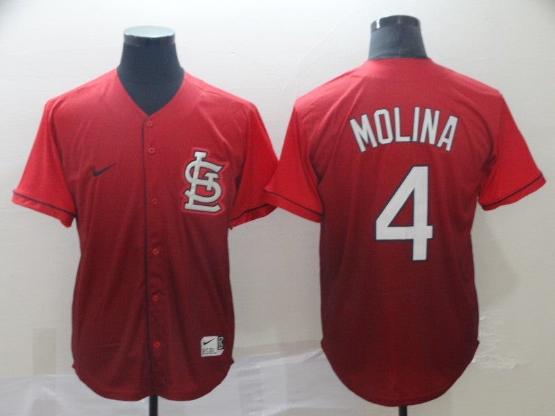 Men's St. Louis Cardinals Yadier Molina Red Fashion Stitched Jersey