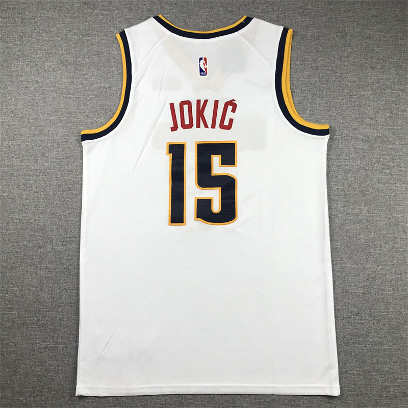 Men's Denver Nuggets Nikola Jokic NBA White 2020/21 Swingman Jersey