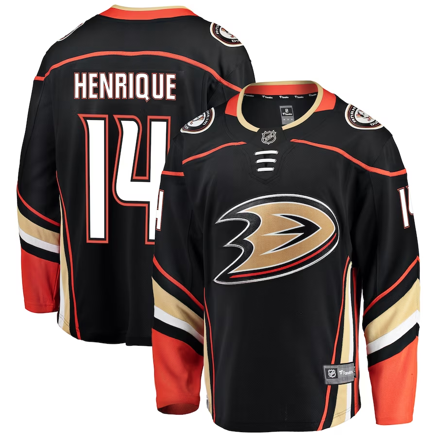 Men's Anaheim Ducks Adam Henrique Black Breakaway Player Jersey