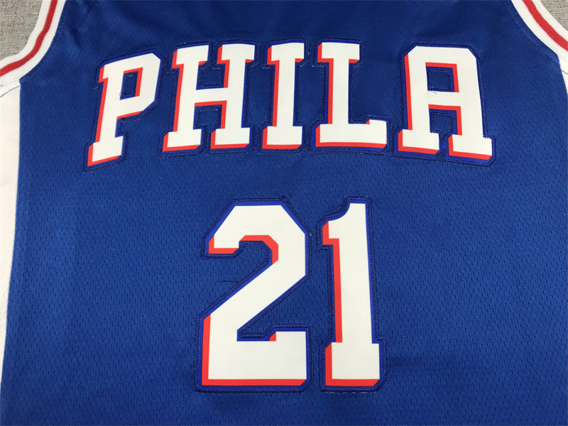 Men's Philadelphia 76ers Joel Embiid Blue Swingman Jersey - Icon Edition