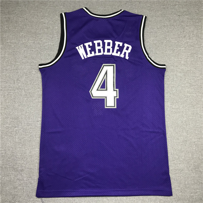 Men's Sacramento Kings Chris Webber purple Retro jersey