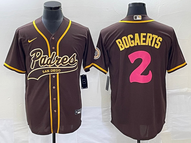 Men's San Diego Padres Xander Bogaerts Brown Replica Player Jersey Joint Edition
