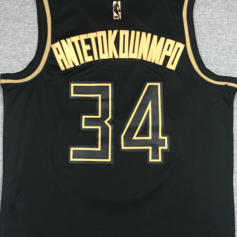 Men's Milwaukee Bucks Giannis Antetokounmpo Black Swingman Player Jersey