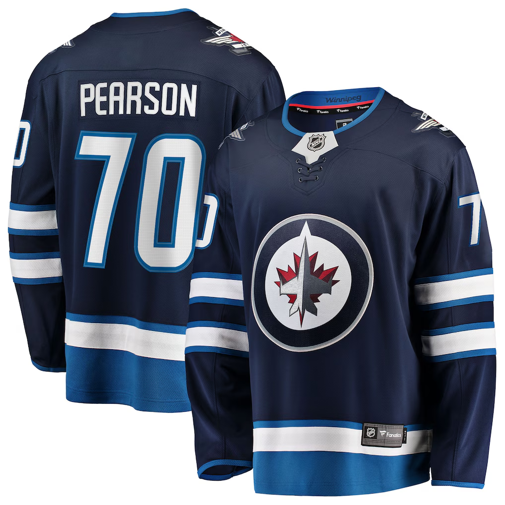 Men's Winnipeg Jets Tyler Pearson Fanatics Navy Home Breakaway Player Jersey