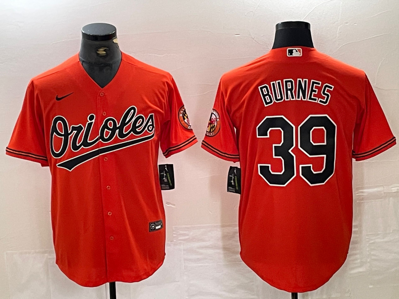 Men's Baltimore Orioles Corbin Burnes Orange Replica Player Jersey