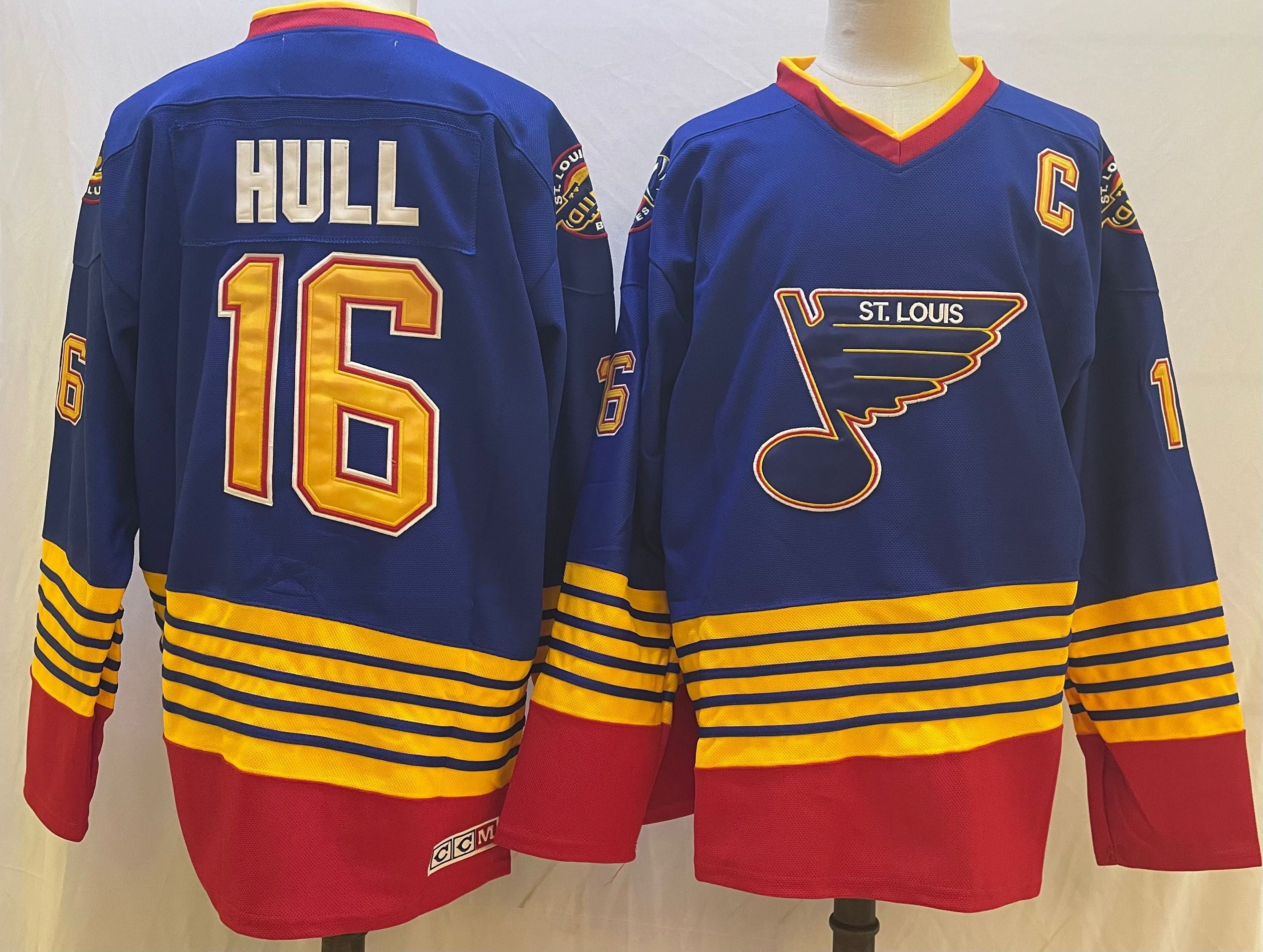 Men's St. Louis Blues Brett Hull Blue Breakaway Player Jersey