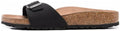 Birkenstock Madrid Vegan Birko-Flor Birkibuc 1020060 Narrow Fit Black Sandals