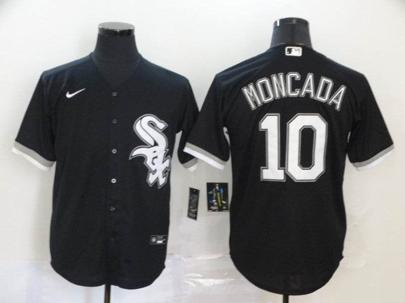 Men's Chicago White Sox Yoan Moncada Black Replica Baseball Jersey