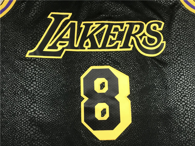 Men's Los Angeles Lakers Kobe Bryant -24 Black Mamba City Edition Swingman Jersey Black