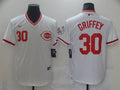 Men's Cincinnati Reds Ken Griffey Jr. White Fashion Stitched Jersey