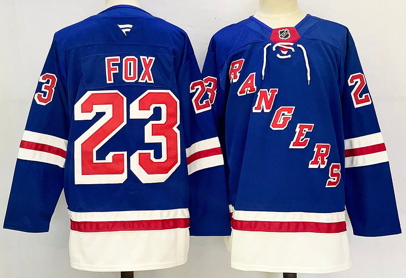 Men's New York Rangers Adam Fox Fanatics Blue Jersey