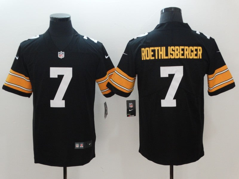 Men's Pittsburgh Steelers Ben Roethlisberger Black Player Game Jersey