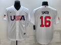 Men's 2023 World Baseball Classic Will Smith USA White Jersey
