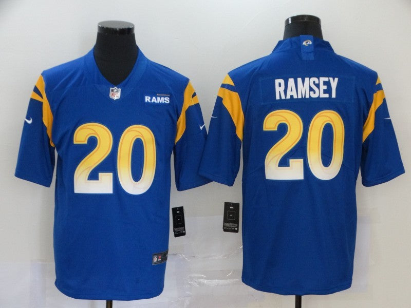 Men's Los Angeles Rams Jalen Ramsey Blue Game Player Jersey