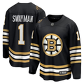 Men's Boston Bruins Jeremy Swayman Black Replica Jersey