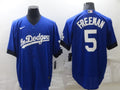 Men's Los Angeles Dodgers Freddie Freeman Blue Stitched Jersey