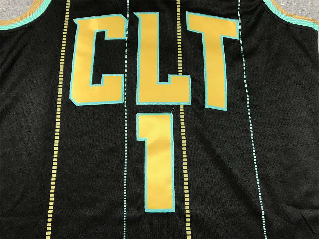 Men's Charlotte Hornets LaMelo Ball Black 2022/23 Swingman Jersey - City Edition