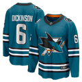 Men's San Jose Sharks Sam Dickinson Fanatics Teal Home Breakaway Jersey