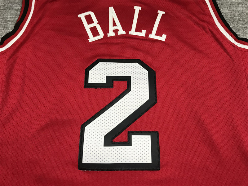 Men's Chicago Bulls Lonzo Ball Red 2021/22 Swingman Jersey