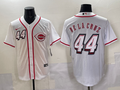 Men's Cincinnati Reds Elly De La Cruz White 2025 MLB Speedway Classic Home Replica Jersey