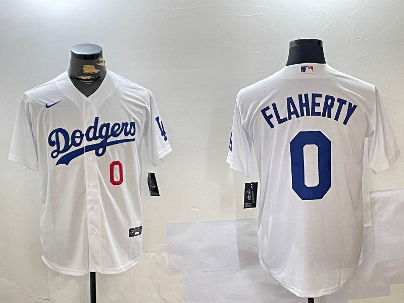 Men's Los Angeles Dodgers Jack Flaherty White Home Replica Player Jersey