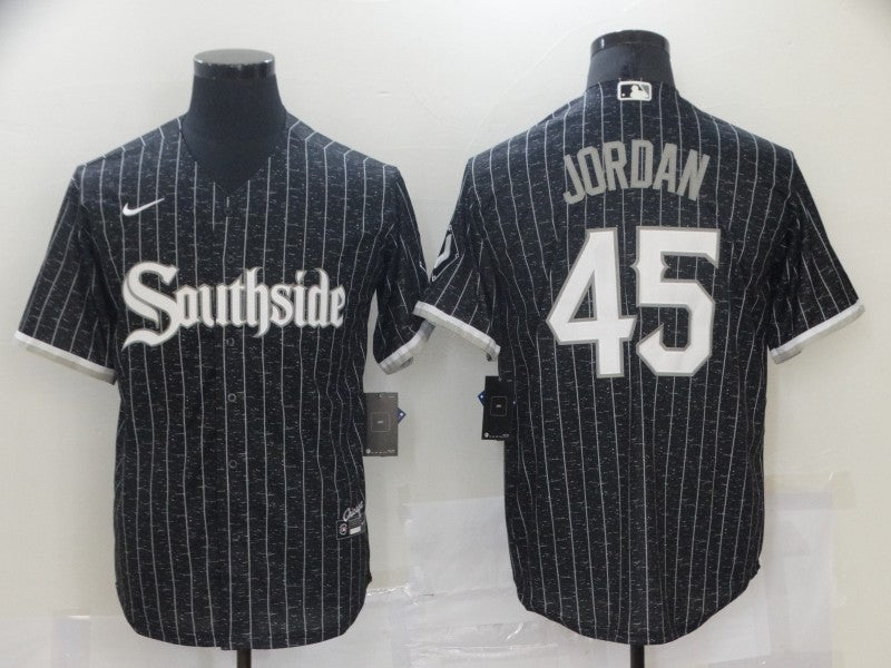 Men's Chicago White Sox Michael Jordan Black Stitched Jersey