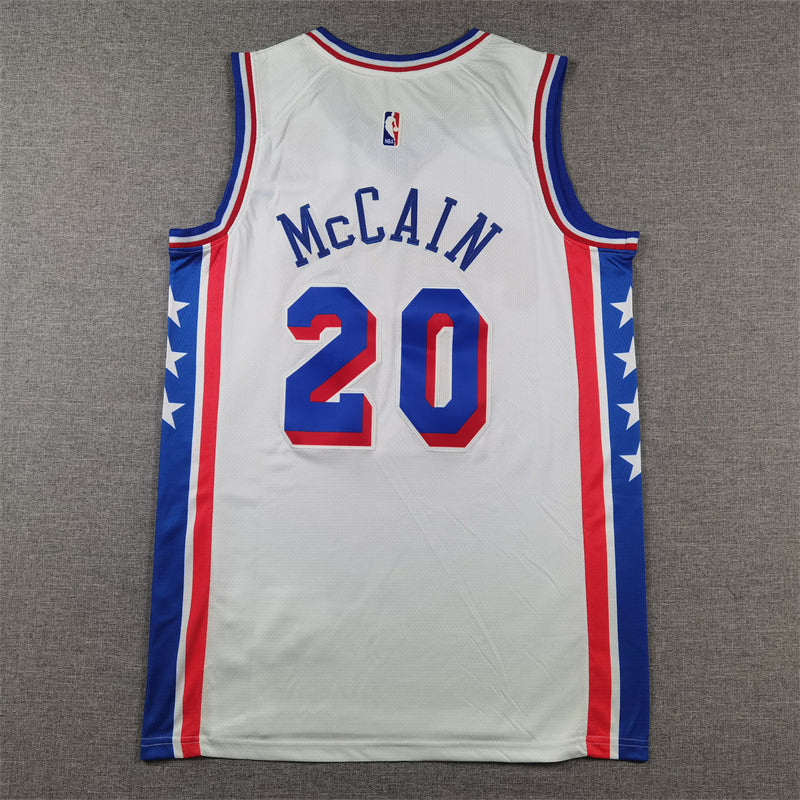 Men's Philadelphia 76ers Jared McCain White Swingman Jersey - Association Edition