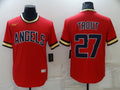Men's Los Angeles Angels Mike Trout Red Replica Player Jersey
