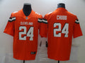 Men's Cleveland Browns Nick Chubb Orange Game Jersey