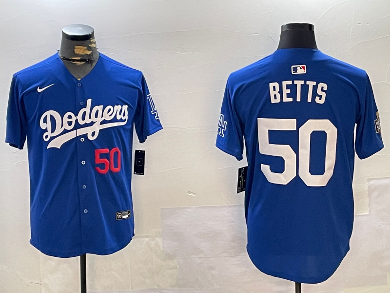 Men's Los Angeles Dodgers Mookie Betts Royal Replica Player Jersey
