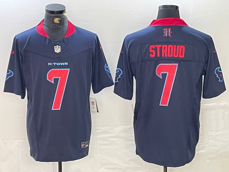 Men's Houston Texans C.J. Stroud Navy 2nd Alternate Game Jersey