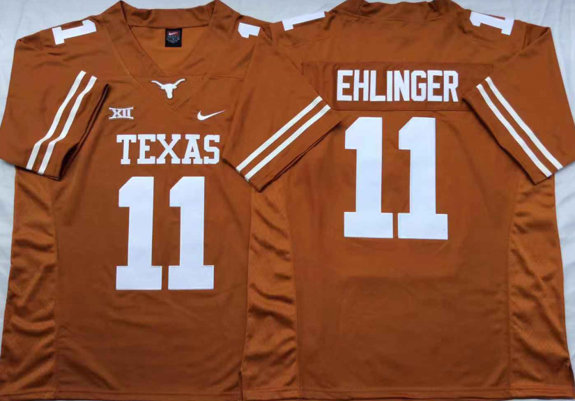 Men's Texas Longhorns Sam Ehlinger Orange Replica Team Jersey