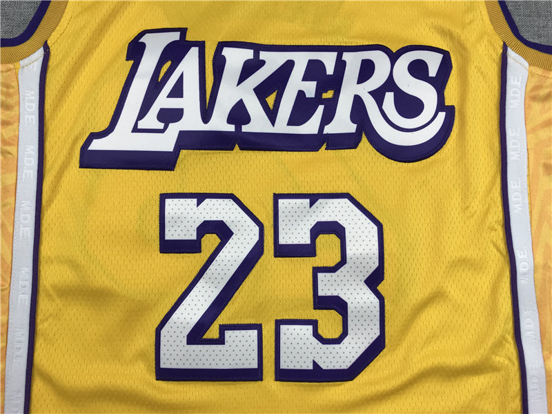 Men's Los Angeles Lakers LeBron James Yellow Swingman Jersey