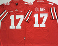 Men's Ohio State Buckeyes Chris Olave Scarlet Player Game Jersey