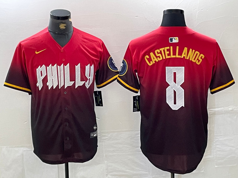 Men's Philadelphia Phillies Nick Castellanos Red 2024 City Connect Limited Player Jersey